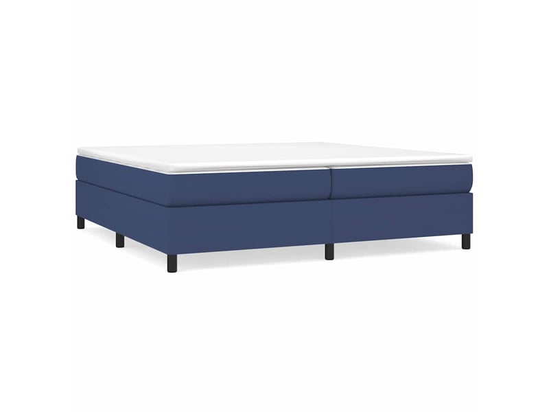  Lit double- lit adulte -  cadre de lit à lattes bleu 200x200 cm tissu  - Conforama A