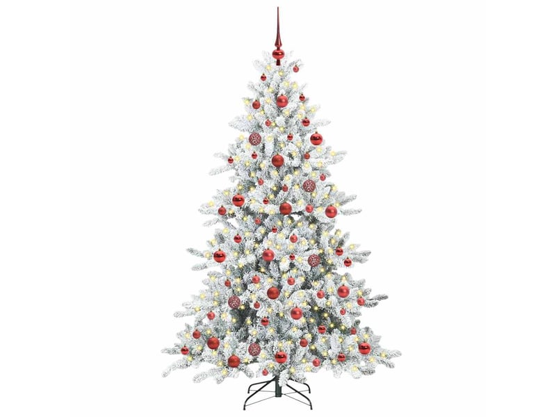  Sapin de noël, arbre de noël artificiel à branches articulées blanc 180 cm shl4611  - Conforama C