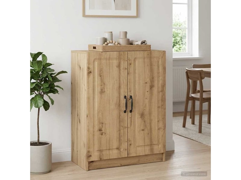  Buffet - bahut - meuble de rangement chêne artisanal 66 x 34,5 x 87 cm bois d'ingénierie  - Conforama D