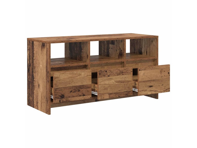  Meuble tv, table tv 102x37,5x52,5 cm bois ancien bois d'ingénierie  - Conforama C