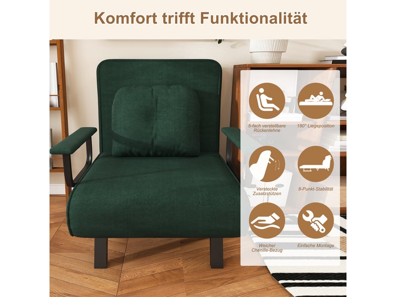  Fauteuil de relaxation 185 cm fonction lit, dossier 5 positions  - Conforama D