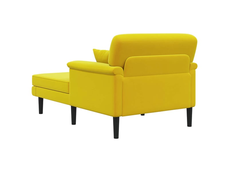  Vidaxl chaise longue jaune velours  - Conforama E