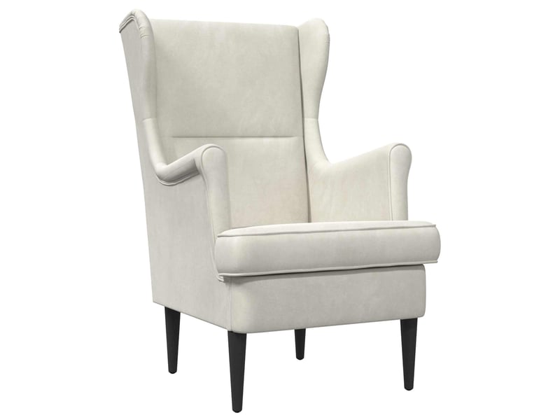 Vidaxl fauteuil crème velours  - Conforama D