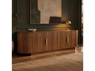 Meuble tv coloris bois foncé 180 cm <strong>HAUSS SPOLE</strong>  <strong></strong>