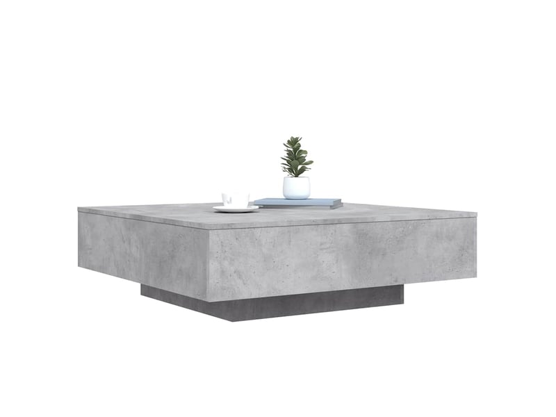  Table basse | table de salon gris béton 100x100x31 cm bois d'ingénierie  - Conforama D
