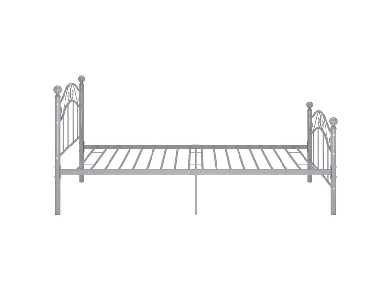  Lit simple- lit adulte -  cadre de lit sans matelas gris métal 100x200 cm  - Conforama C