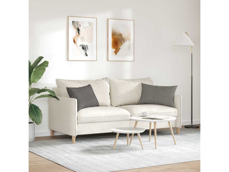 Lot de 2 coussins de canapé, coussins décoratifs gris clair 60 x 40 cm cf59070 - Conforama D