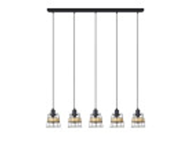  Fabrilamp burano, réglette, moderne, 5 x e14, noir, 33-150 x 94 x 12 cm 190695009 - Conforama B