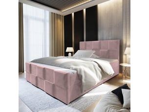 Lit avec rangement 140x200 cm <strong>MASSENO</strong> <strong></strong> coloris rose