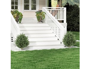 Lot de 2 plantes artificielles cyprès vertes uv, 387 feuilles, avec piquet, idéales pour terrasse et jardin