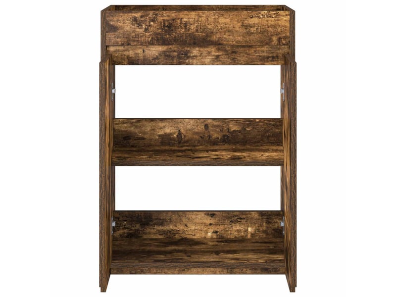  Meuble sous lavabo de salle de bain, commode chêne fumé shl8656  - Conforama D