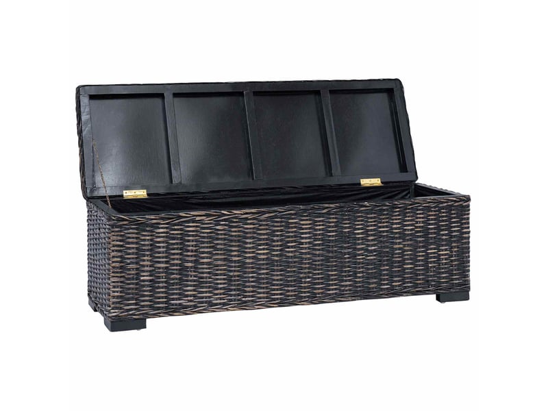 Boîte de rangement, coffre de rangement noir 110x35x45 cm - Conforama A