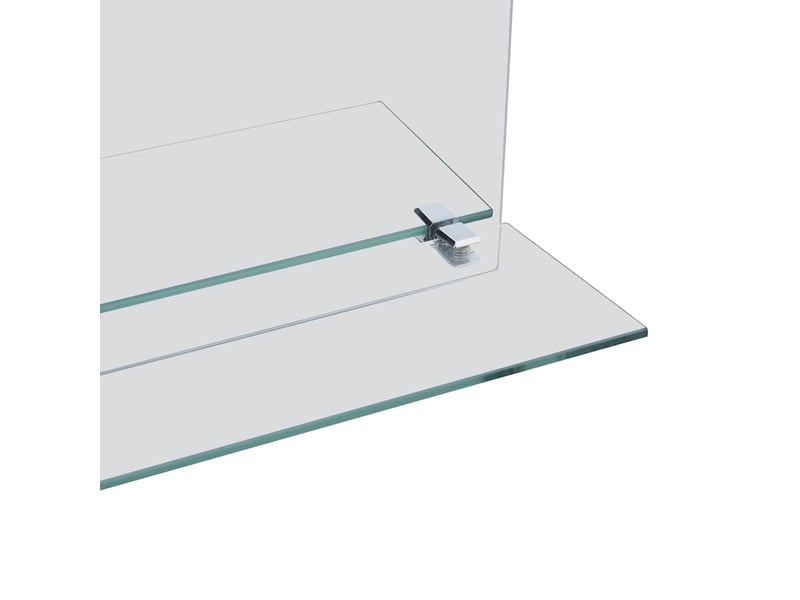  Miroir mural avec étagère 20x40 cm verre trempé cf62809  - Conforama D