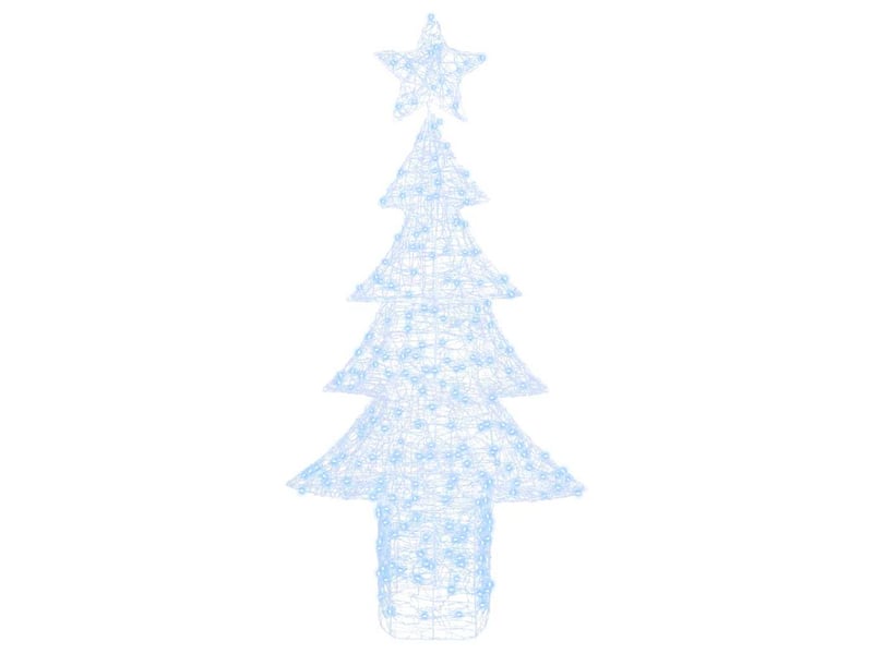  Sapin de noël - arbre de noël 240 led blanc froid 180 cm acrylique  - Conforama D