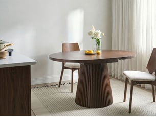 Table de salle à manger extensible moore frêne foncé 120160 cm 120 cm