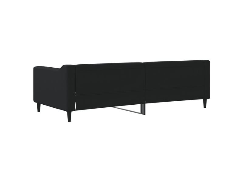  Lit simple- lit adulte -  lit de repos sans matelas noir 90x200 cm tissu  - Conforama D