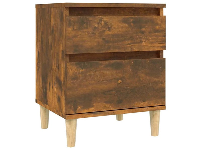  Lot de 2 table de chevet chanmbre, table d'appoint chêne fumé 40x35x50 cm  - Conforama E