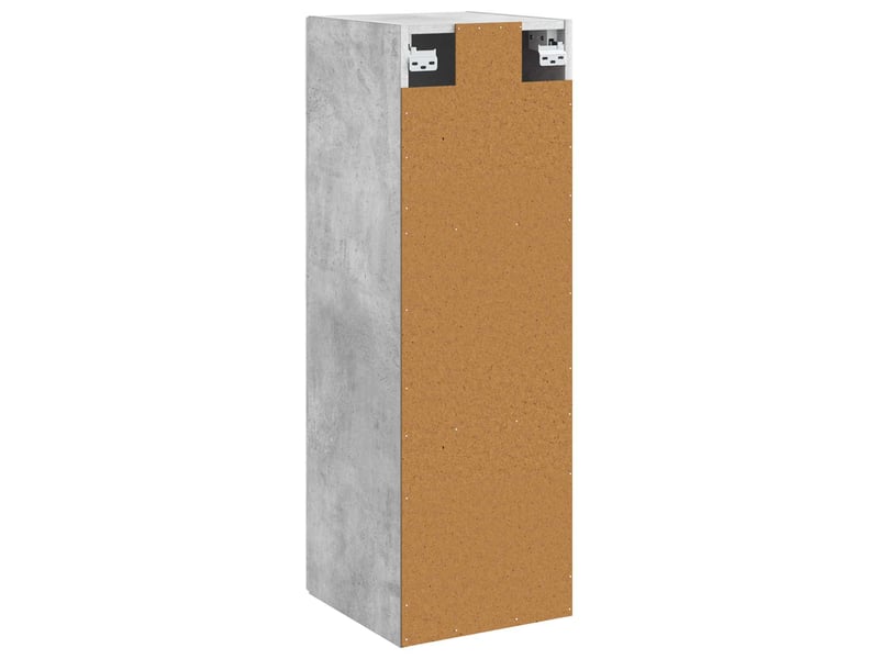  Cabinet salle de bain mural, meuble de rangement gris béton 33x34.5x60 cm shl634  - Conforama E
