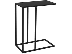 Table d’appoint en c 46x26x60 cm en acier noir pour canapé et lit
