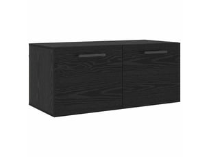 Meuble mural salon 80 x 36.5 x 35 cm bois d'ingénierie chêne noir shl6496