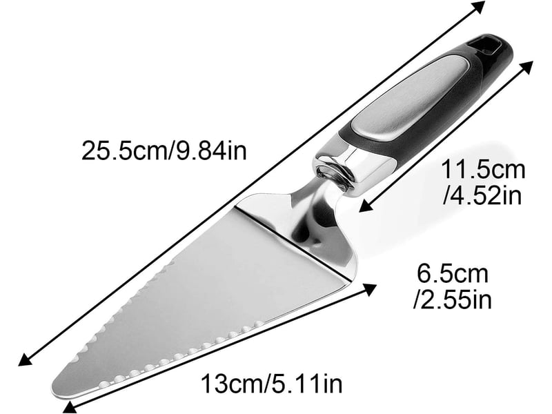  1 pcs pelle a tarte spatules coudées à pâtisserie acier inoxydable gâteau pelle gâteaux couper bord dentelé No commercial references - Conforama E