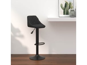 Tabouret de bar, chaise de bar noir velours shl98092