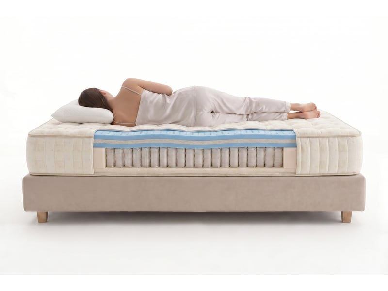  Matelas ressorts ensachés magnifique 30 cm - 200x180 cm - fermeté élevée- moonia  - Conforama D