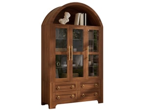 Buffet 3 porte(s) 4 tiroir(s) <strong>MODENUIT </strong> <strong></strong> - 110 cm coloris bois foncé