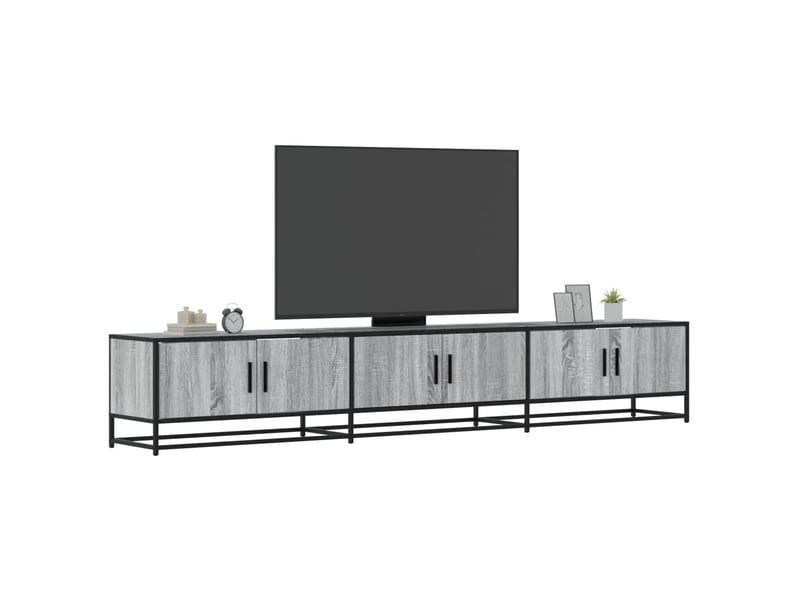  Meuble tv - banc tv - meuble de rangement sonoma gris 240x35x41 cm bois d'ingénierie  - Conforama B