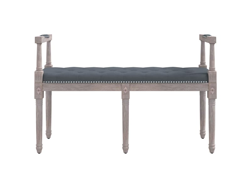  Banc chambre, banc de lit gris foncé 110x40x70 cm velours  - Conforama C