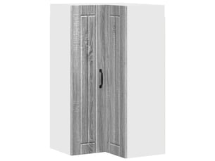 Meuble mural de cuisine, armoire d'angle cuisine lucca sonoma gris 57x57x100cm
