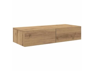 Étagère murale, étagère suspendue avec tiroirs chêne artisanal bois d'ingénierie cf42007