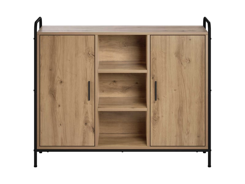 Buffet salon, buffet de rangement chêne artisanal 97x33x81 cm bois d'ingénierie shl5418 - Conforama D