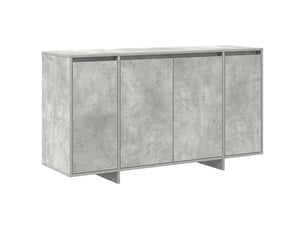 Buffet - bahut - meuble de rangement gris béton 135 x 41 x 75 cm bois d'ingénierie