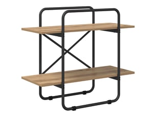 Étagère 2 niveaux, étagère de rangement 80 x 35 x 70 cm pb chêne artisanal