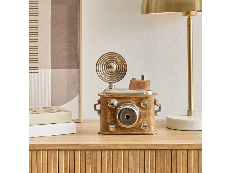 Appareil photo déco johan h.24,5cm marron JOHAN - Conforama C