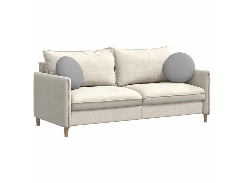  Lot de 2 coussins de siège, coussins décoratifs tissu gris nuage ø40 x 13 cm cf59834  - Conforama C