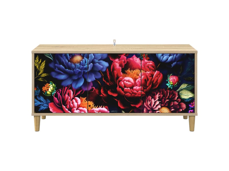  Meuble tv - banc tv - meuble de rangement kiel 102 x 33 x 50 cm sonoma bois d'ingénierie  - Conforama D