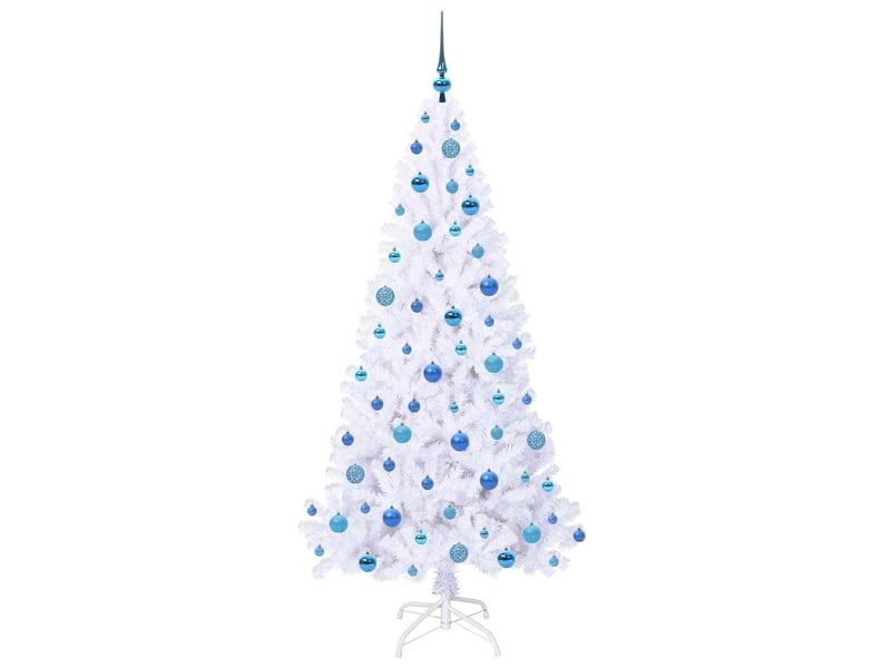  Sapin de noël artificiel, arbre de noël avec 300 led blanc 180 cm pvc et acier shl1452  - Conforama D