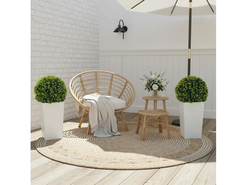 Lot de 2 boules d'eucalyptus artificielles 32x65 cm avec protection uv vert  - Conforama C