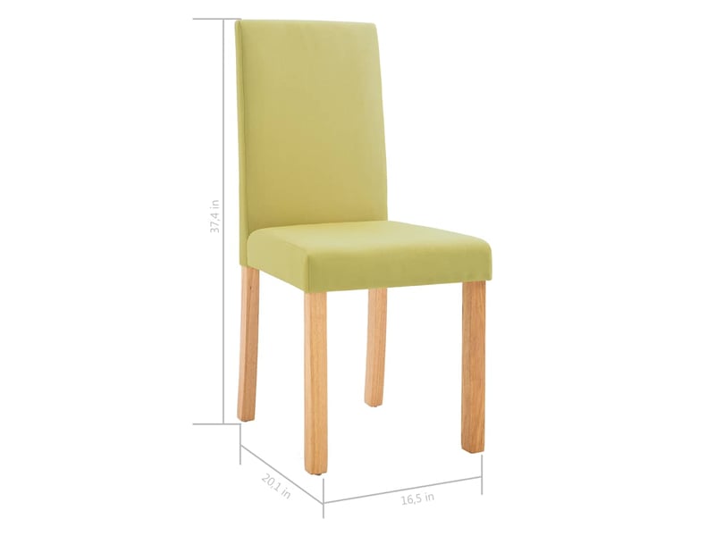  Vidaxl chaises à manger lot de 4 vert tissu  - Conforama C