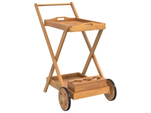 Desserte de cuisine, chariot à thé 54x87x90 cm bois massif d'acacia