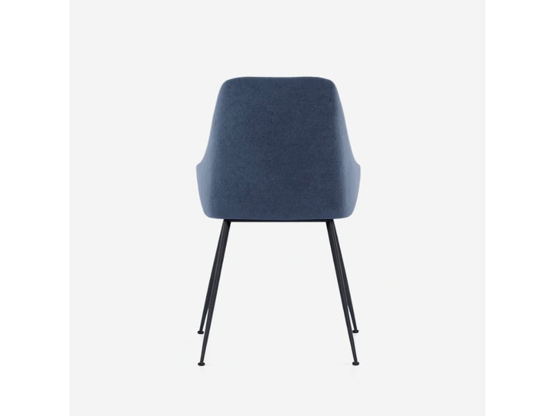  Chaise rembourrée en microfibre avec pieds en métal andromeda  - Conforama E