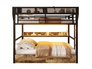 Lit superposé 140x200 cm <strong>OKWISH</strong>  <strong></strong> coloris noir