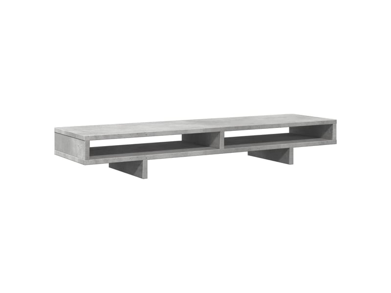  Support de moniteur table meuble bureau 100 x 27 x 15 cm bois d'ingénierie gris 02_0044843  - Conforama D