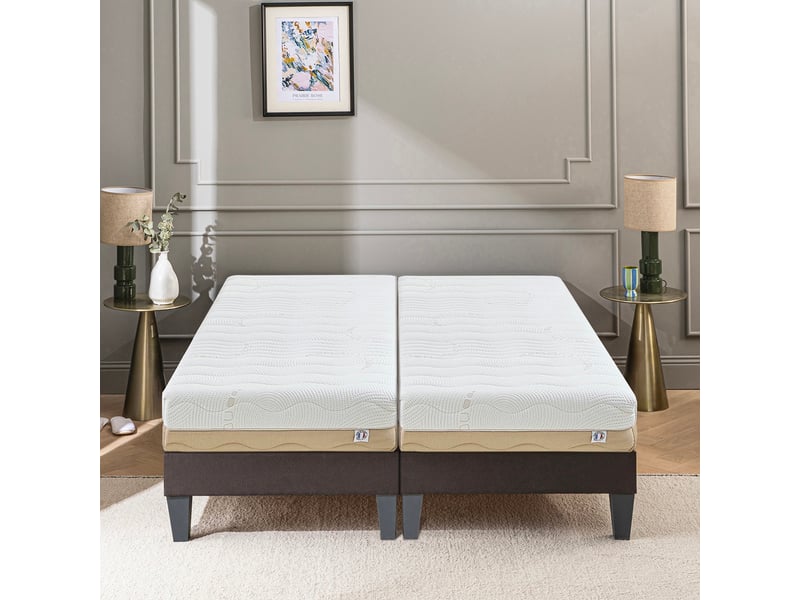  Matelas mémoire de forme 24 cm ondulato - 90x190 cm - 2x90x190 cm 3MA25.D.0919 - Conforama B