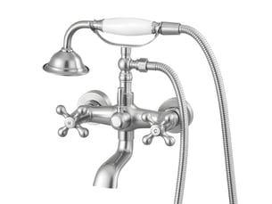 Robinet de baignoire à fixation murale 088 en laiton chromé collection erymanthe