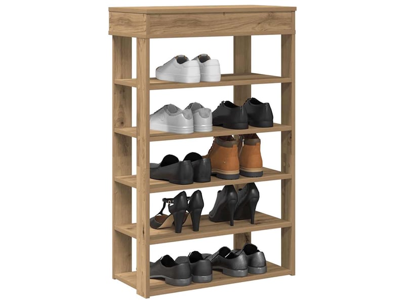  Meuble à chaussures, étagère à chaussures chêne artisanal bois d'ingénierie shl5010  - Conforama B
