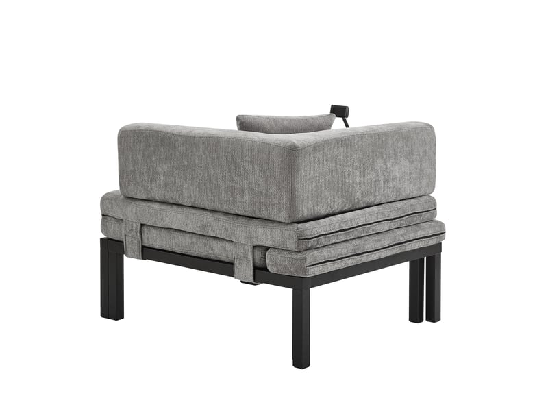  Canapé convertible, canapé-lit – lit gigogne, 1 place, gris clair  - Conforama B