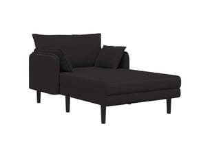 Fauteuil relax manuel VIDAXL Tissu noir
